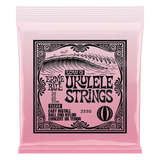 Cordes Ernie Ball pour ukulélé concert/ténor, sol grave, boule - Transparentes