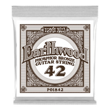 Corde simple pour guitare acoustique Earthwood en bronze phosphoreux Ernie Ball - .042