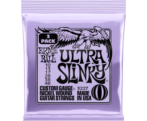 Ernie Ball - Lot de 3 cordes électriques Ultra Slinky 10-48