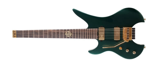 Schecter - Guitare électrique sans tête Synyster Gates Custom 7 cordes TR - Chêne vert métallisé (gaucher)