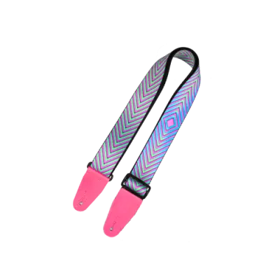 Levys - Bracelet imprimé à illusion d'optique avec extrémités en cuir - Distorsion