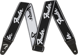 Sangle Fender Weightless avec logo Running - Noir et blanc