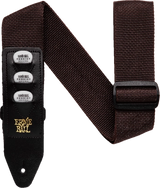 Sangle porte-médiators Ernie Ball - 2 médiators - Marron