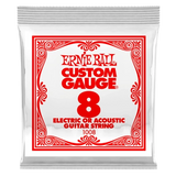 Ernie Ball - Corde simple en acier pour guitare électrique ou acoustique - .008