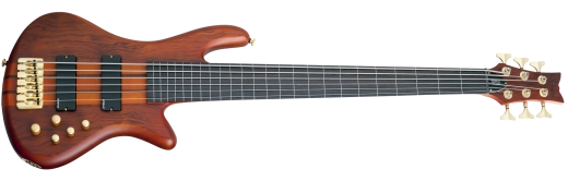 Schecter - Stiletto Studio-6 6-String Fretless Bass Guitar - Honey Satin