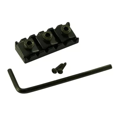 WD Music - Replacement Locking Nut for Guitars with Floyd Rose Style Tremolo Systems 1 5/8 - Black