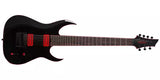 Schecter - Guitare électrique baryton 7 cordes Sunset-7 ET Red Dawn - Noir brillant