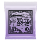 Cordes Ernie Ball pour ukulélé concert/ténor, sol grave, boule - Noir