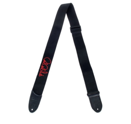 Sangle de guitare PRS Guitars - 2 logos signature en polypropylène - Rouge/Noir