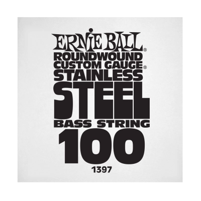 Corde simple pour basse électrique en acier inoxydable Ernie Ball .100