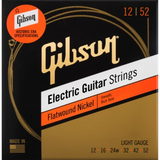 Gibson - Cordes pour guitare électrique à filet plat SEG-FW12 - Léger 12-52