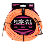Ernie Ball - 18 Straight/Angle Braided Cable - Neon Orange
