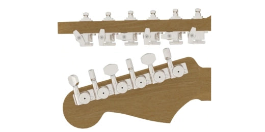 Hipshot - Tuner Upgrade Kit for 6 Inline Headstocks - Nickel