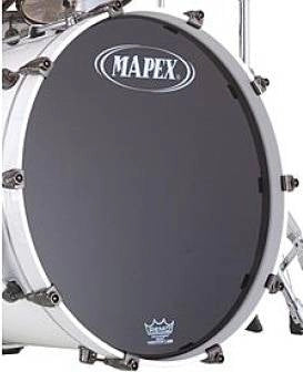Tête de fourche Mapex - 22 WK par Remo - Noire avec logo Mapex