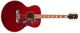 Epiphone - Édition limitée inspirée de la guitare acoustique/électrique Gibson J-200 - Rouge vin