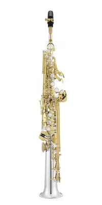 Jupiter - JSS1100SG Bb Soprano Saxophone with Backpack Case - Silver-Plated