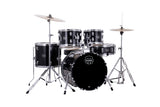 Mapex - Comet 5-Piece Drum Kit (18,10,12,14,SD) with Cymbals and Hardware - Dark Black