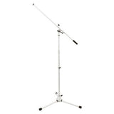 Pieds de scène - Pied de microphone trépied avec perche fixe - Blanc