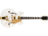 Guitares Gretsch - G5422TG Electromatic Classic Hollow Body Double Cut avec Bigsby et accastillage doré, touche en laurier - Blanc Snowcrest