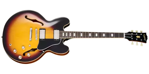 Epiphone - Guitare électrique rééditée ES-335 de 1962 avec étui rigide - Vintage Burst