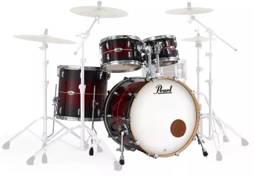 Pearl - PMX Series 4-Piece Shell Pack (22,10,12,16) - Red Stripe Burst