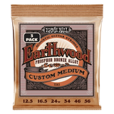 Cordes acoustiques Ernie Ball Earthwood Custom Medium Phosphor Bronze, 12,5-56, lot de 3