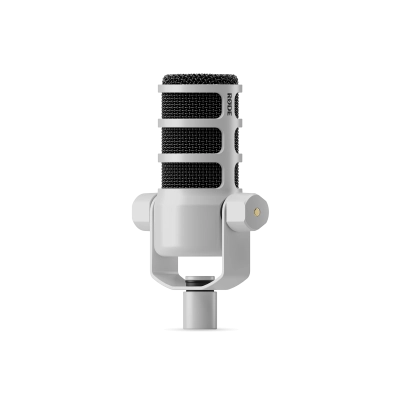 RODE - Microphone dynamique de podcasting PodMic - Blanc