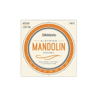 D'Addario - Jeu de 8 cordes pour mandoline Monel - 11-40