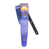 D'Addario - Sangle de guitare Outrun en cuir imprimé - Sunset