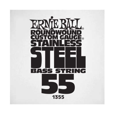 Corde simple pour basse électrique en acier inoxydable Ernie Ball .055