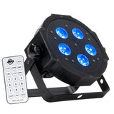 American DJ - Mega Hex Par - Projecteur PAR compact à dos plat avec 5 LED hexagonales 6 en 1 de 6 W