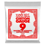 Ernie Ball - Single Plain Steel Electric or Acoustic Guitar String - .009