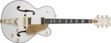 Gretsch Guitars - Guitare électrique à corps creux personnalisée White Falcon G6136CST - Blanche