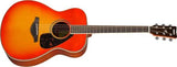 Yamaha - FS820 Small Body Acoustic Guitar with Solid Spruce Top - Autumn Burst