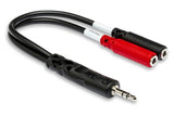Câble Hosa - Adaptateur stéréo en Y 3,5 TRS vers double 3,5 TS-F
