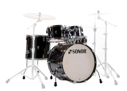 Sonor - Kit de 5 fûts AQ2 Stage (22, 10, 12, 16, SD) - Noir transparent