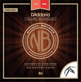 DAddario - Cordes pour guitare acoustique nickel bronze 13-56 avec capodastre Artist