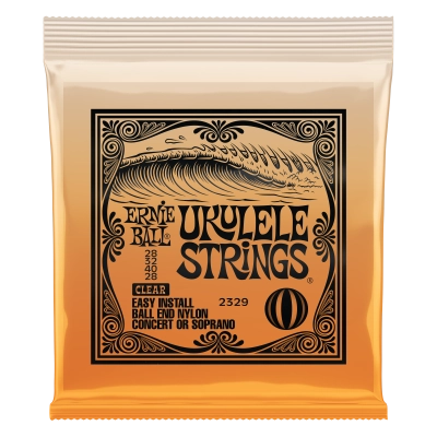 Cordes Ernie Ball pour ukulélé concert/soprano - Transparentes