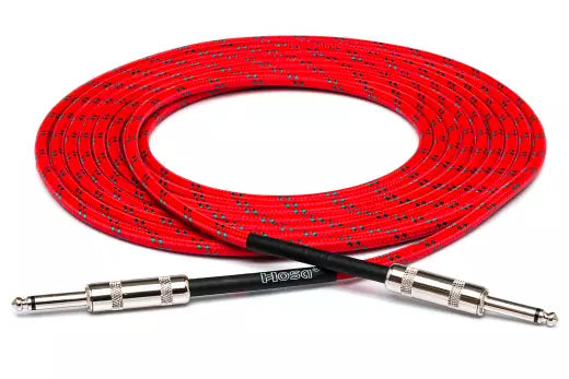 Hosa - 18 Cloth Guitar Cable - Red/Green