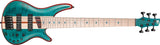 Ibanez - SR Premium 6-String Electric Bass Guitar with Gigbag - Caribbean Green Low Gloss