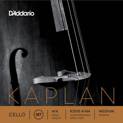 Cordes pour violoncelle D'Addario Orchestral - KS510 4/4M - Kaplan, diapason 4/4, tension moyenne