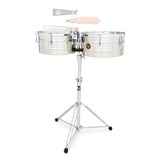 Latin Percussion - Tito Puente 13 and 14 Timbales - Stainless Steel