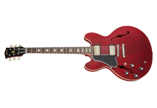 Gibson - Réédition ES-335 de 1964 - Guitare électrique VOS avec étui rigide - Cerise des années 60 (gaucher)