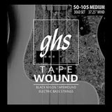 Cordes GHS - Cordes de basse en nylon noir à enroulement (50-105)