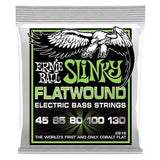 Ernie Ball - Cordes pour basse 5 cordes Slinky Flatwound 45-130