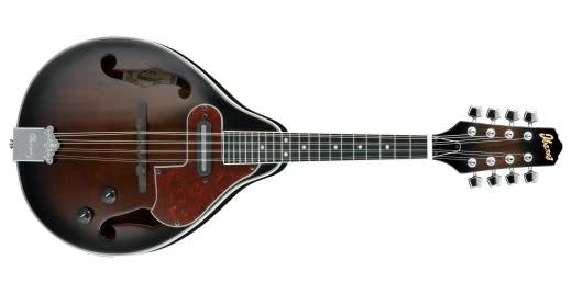 Ibanez - Mandoline acoustique/électrique style A M510E - Violon foncé Sunburst brillant