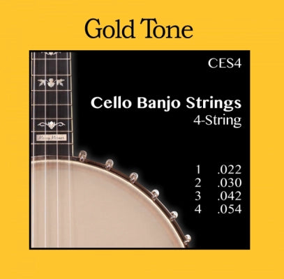 Gold Tone - Cordes pour banjo violoncelle - 4 cordes (.022 - .054)