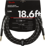 Câble d'instrument Fender Deluxe, 18,6 m, tweed noir