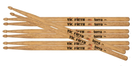 Vic Firth - Baguettes American Classic Terra avec embout en bois - 7AT (paquet de 4)