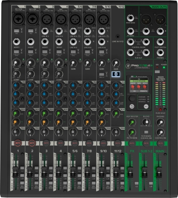 Mackie - ProFX12v3+ Console de mixage à effets professionnelle 12 canaux avec Bluetooth